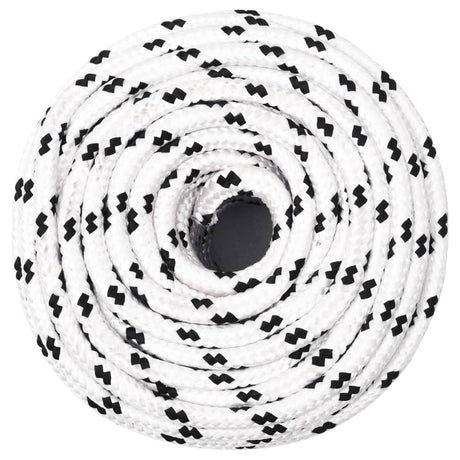 Corde à bateau vidaxl tressée 6 mmx25 m en polyester blanc