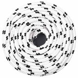 Corde à bateau vidaxl tressée 6 mmx25 m en polyester blanc