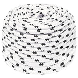 Corde à bateau vidaxl tressée de 8 mmx25 m blanc en polyester