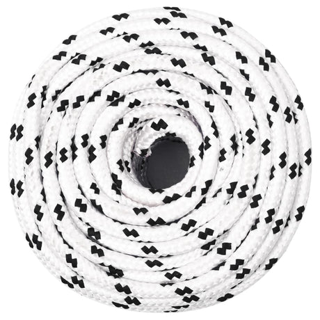 Corde à bateau vidaxl tressée 8 mmx100 m polyester blanc4