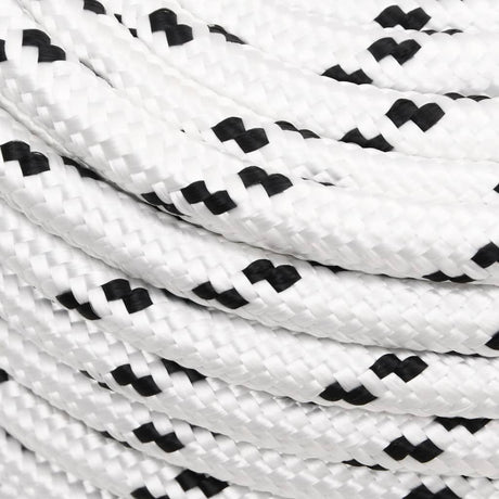 Corde de bateau vidaxl tressée 12 mmx100 m de polyester blanc