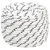Corde à bateau vidaxl tressée 14 mmx25 m en polyester blanc