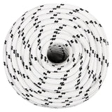 Corde à bateau vidaxl tressée 14 mmx25 m en polyester blanc