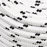 Corde de bateau vidaxl tressée 14 mmx100 m en polyester blanc