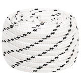 Vidaxl Boat Rope flettet 16 mmx25 m polyester hvid