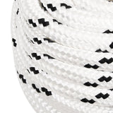 Vidaxl Boat Rope intrecciata da 16 mmx25 m in poliestere bianco