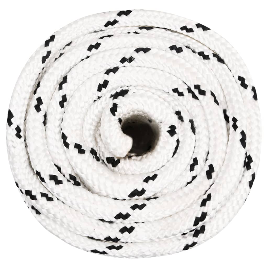 Vidaxl Boat Rope pleciony 16 mmx50 m poliester White