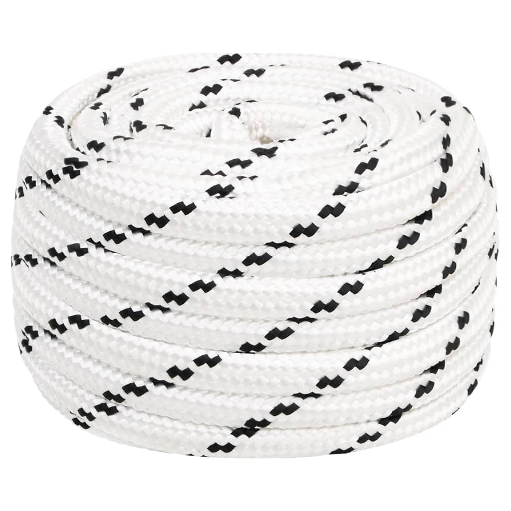 Vidaxl Boat Rope pleciony 18 mmx25 m poliestrowy biały