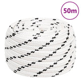 Vidaxl werkouw 18 mm 50 m polyester blanc
