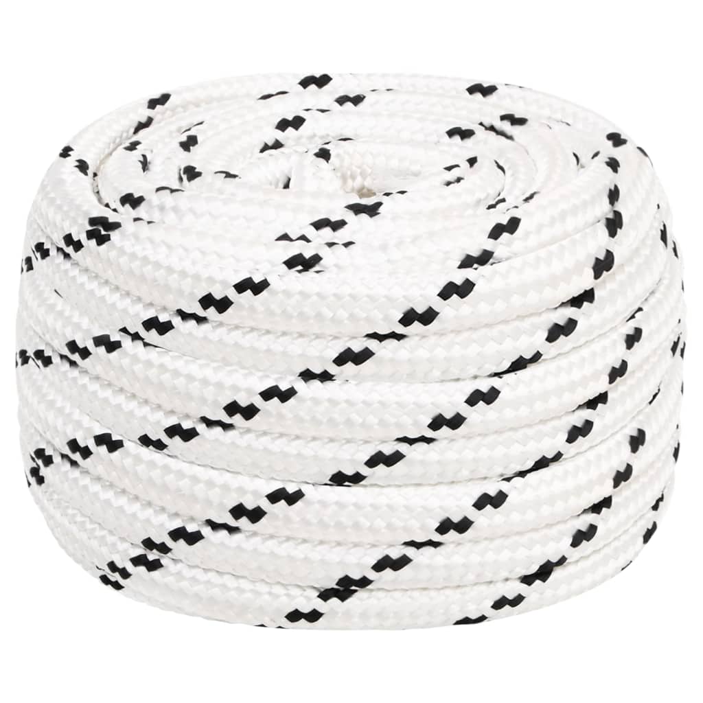 Vidaxl werkouw 18 mm 50 m polyester blanc