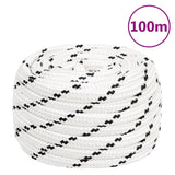 Vidaxl werkouw 18 mm 100 m polyester blanc