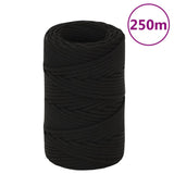 Vidaxl Werkouw 2 mm 250 m polyester černá