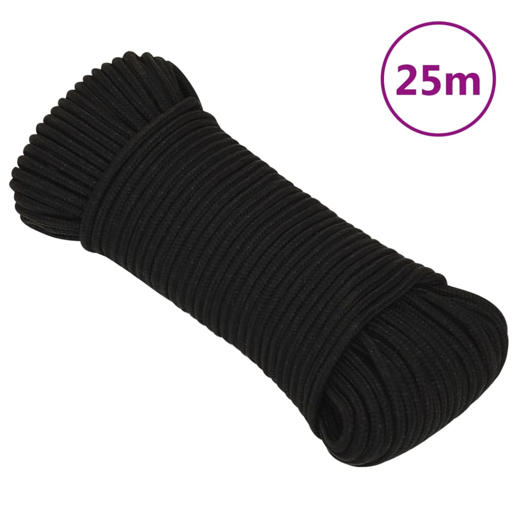 Vidaxl Werkouw 4 mm 25 m poliestere nero