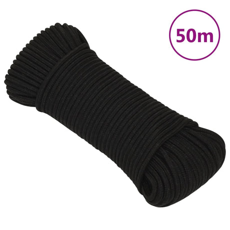 Vidaxx corde de travail 4 mm 50 m polyester noir
