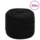 Vidaxx corde de travail 8 mm 25 m polyester noir