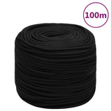 Vidaxl Werkouw 8 mm 100 m polyester sort