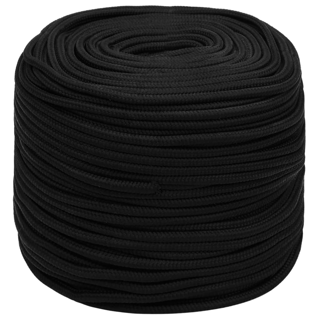 Vidaxl Werkouw 8 mm 100 m polyester sort