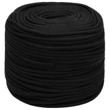 Vidaxl Werkouw 8 mm 100 m polyester sort