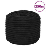 Vidaxl werkouw 12 mm 250 m polyester noir