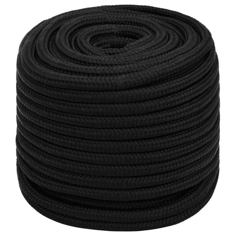 Vidaxl werkouw 16 mm 25 m polyester noir