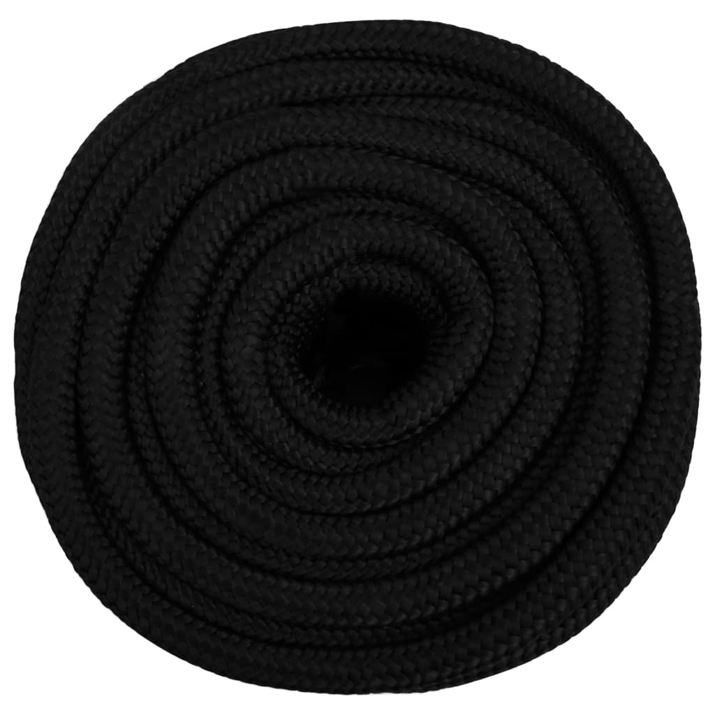 Vidaxl werkouw 16 mm 100 m polyester noir