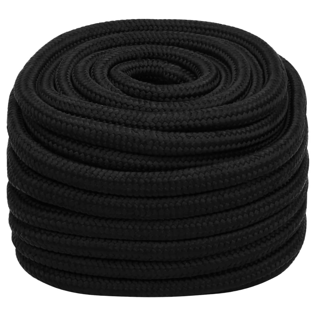 Vidaxl Werkouw 20 mm 25 m poliéster negro