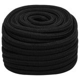 Vidaxl Werkouw 20 mm 25 m poliéster negro