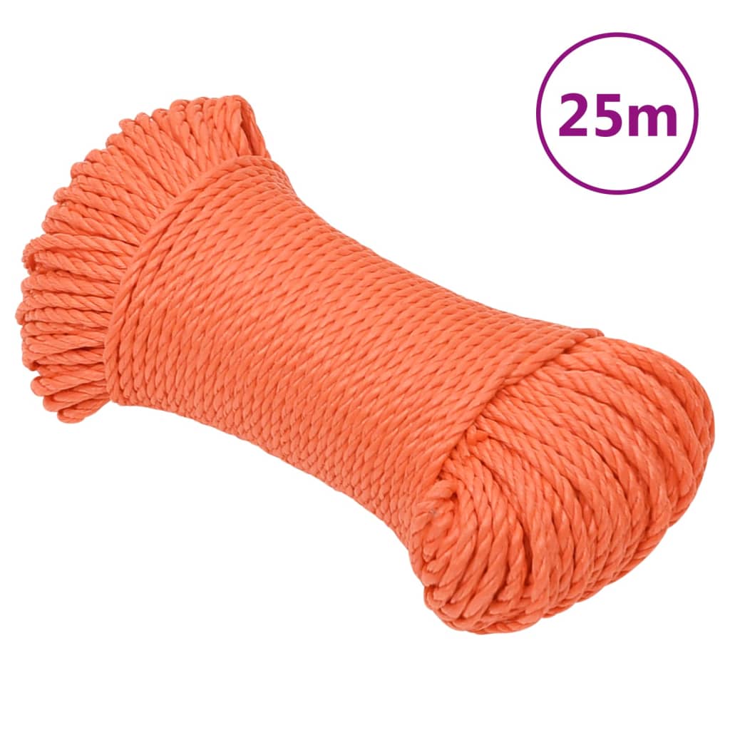 Vidaxl werkouw 3 mm 25 m polipropen oranje