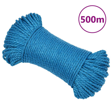 Vidaxl werkouw 3 mm 500 m en bleu en polypropène