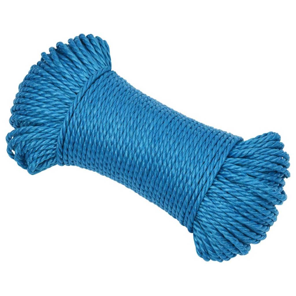 Vidaxl werktouw 6 mm 250 m polypropeen blauw