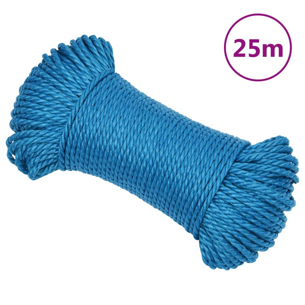 Vidaxl werkouw 8 mm 25 m en bleu en polypropène