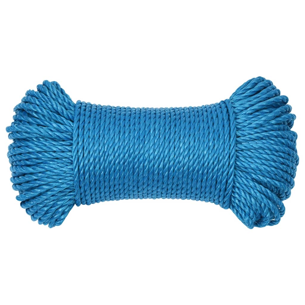 Vidaxl werkouw 8 mm 50 m de polypropène bleu