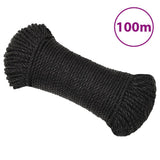 Vidaxx corde de travail 3 mm 100 m polypropylène noir