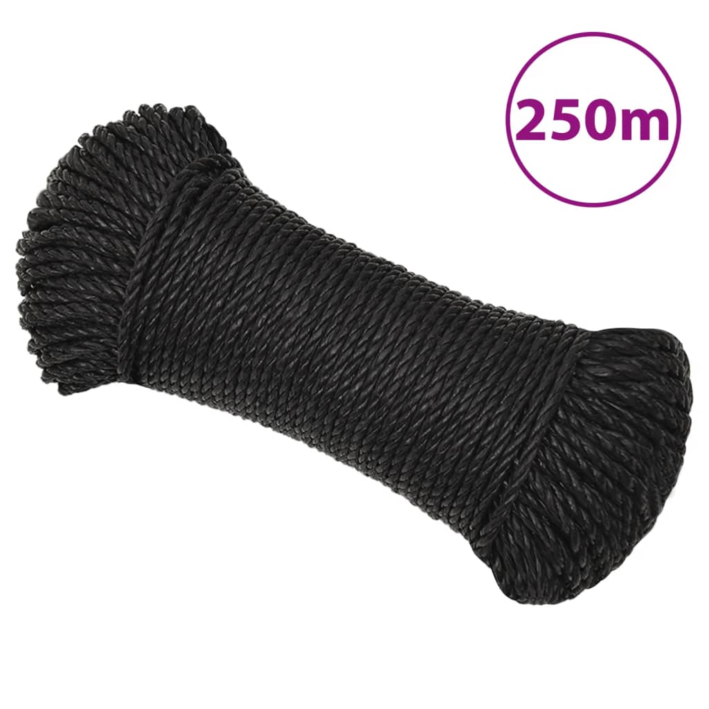 Vidaxx corde de travail 3 mm 250 m polypropylène noir