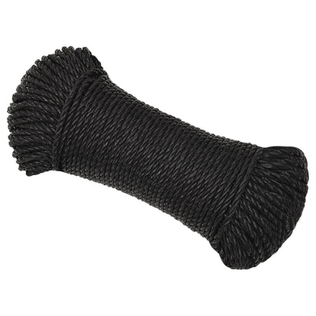 Vidaxl werkouw 6 mm 25 m de polypropène noir