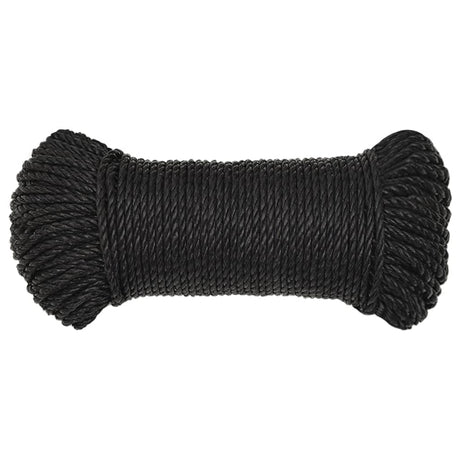 Vidaxl werkouw 6 mm 50 m de polypropène noir