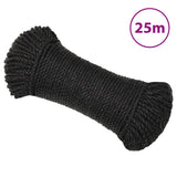 Vidaxl werkouw 8 mm 25 m de polypropène noir