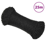 Vidaxl werkouw 8 mm 25 m de polypropène noir