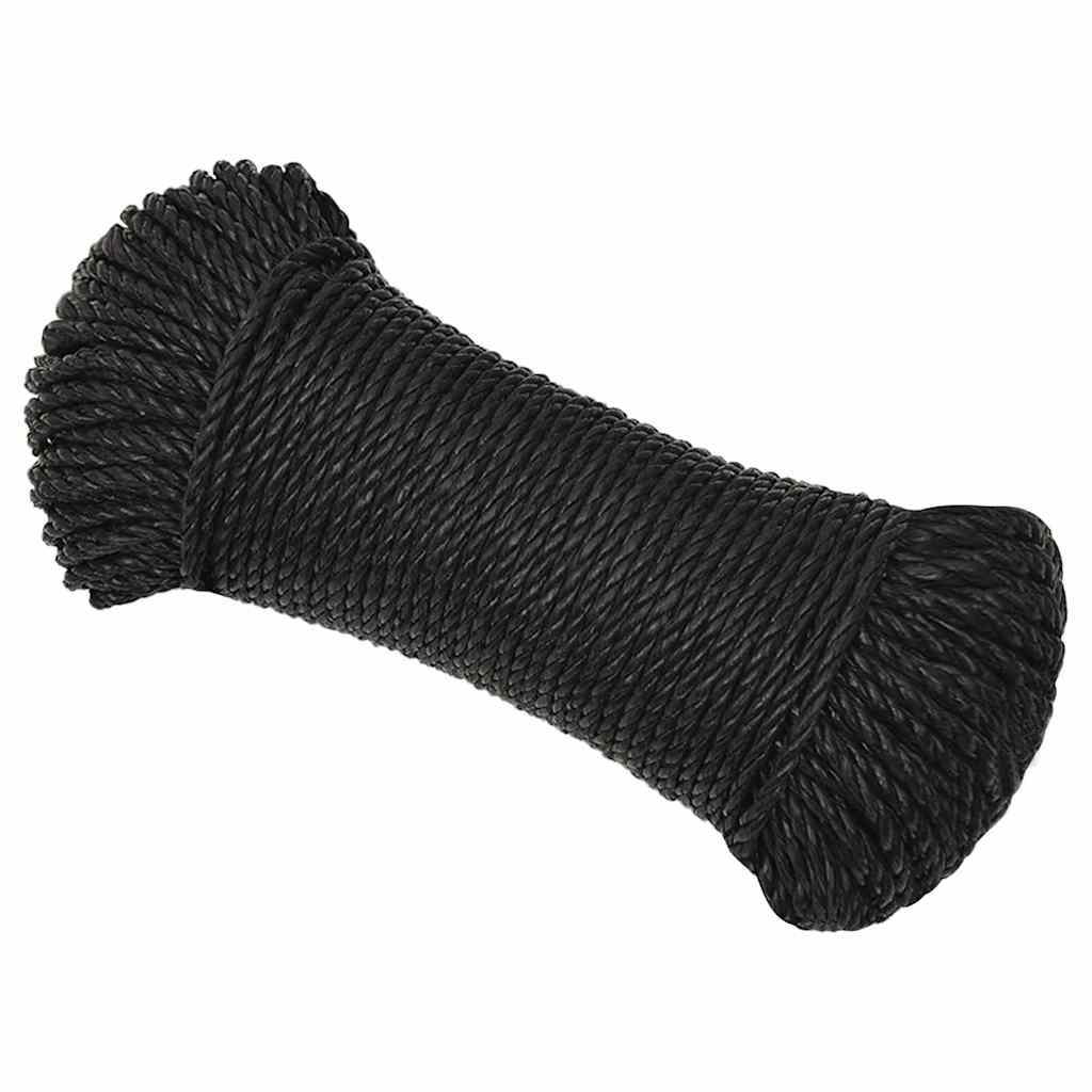 Vidaxl werkouw 8 mm 25 m de polypropène noir