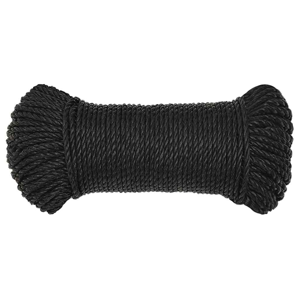 Vidaxl werkouw 8 mm 25 m de polypropène noir
