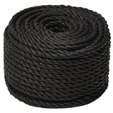 Vidaxl werkouw 12 mm 50 m de polypropène noir