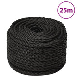 Vidaxx corde de travail 14 mm 25 m polypropylène noir