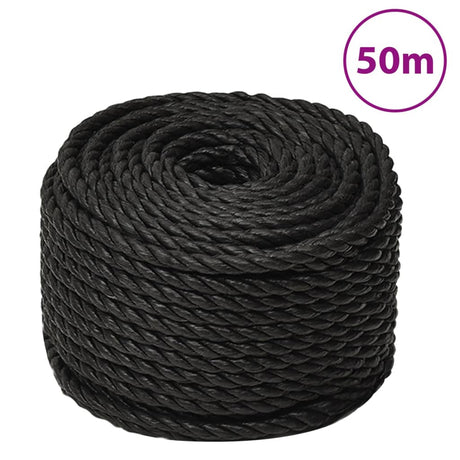 Vidaxx corde de travail 20 mm 50 m polypropylène noir