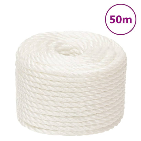 Vidaxx corde de travail 10 mm 50 m polypropylène blanc