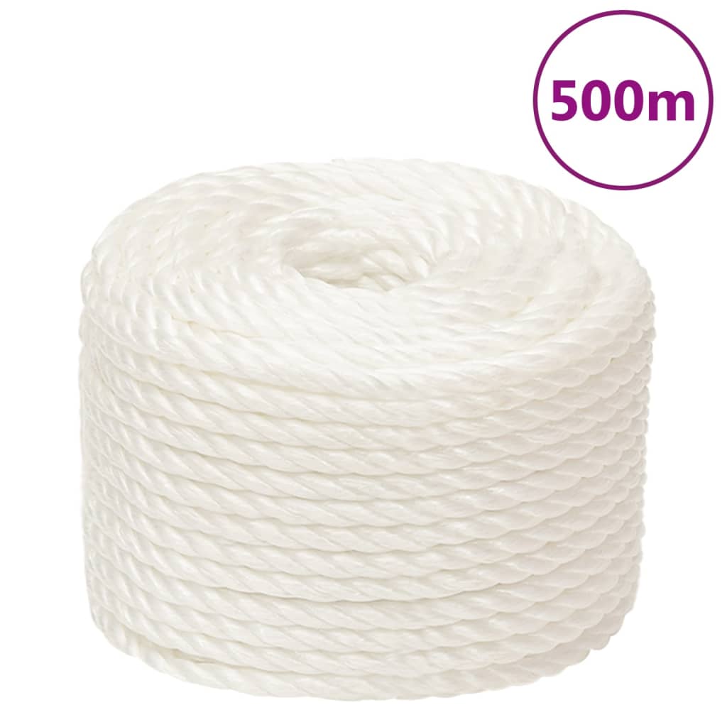 Vidaxl werkouw 12 mm 500 m en polypropène blanc