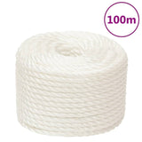 Vidaxl Werkouw 16 mm 100 m polipropeno blanco