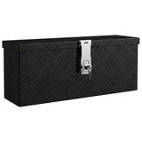 Boîte de rangement Vidaxl 50x15x20,5 cm en aluminium noir