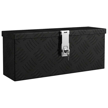 Boîte de rangement Vidaxl 50x15x20,5 cm en aluminium noir