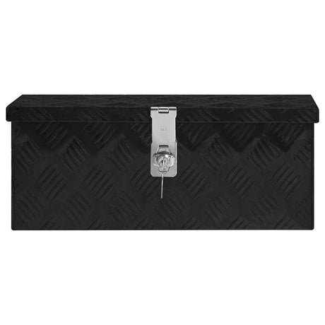 Boîte de rangement Vidaxl 50x15x20,5 cm en aluminium noir