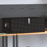 Boîte de stockage Vidaxl 90x47x33.5 cm en aluminium noir